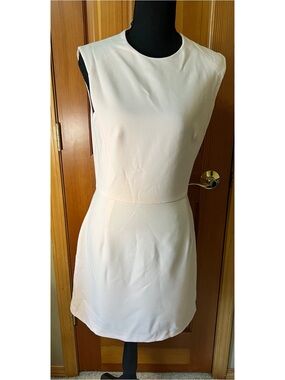 French Connection Pale Pink Sleeveless Midi Shift Dress